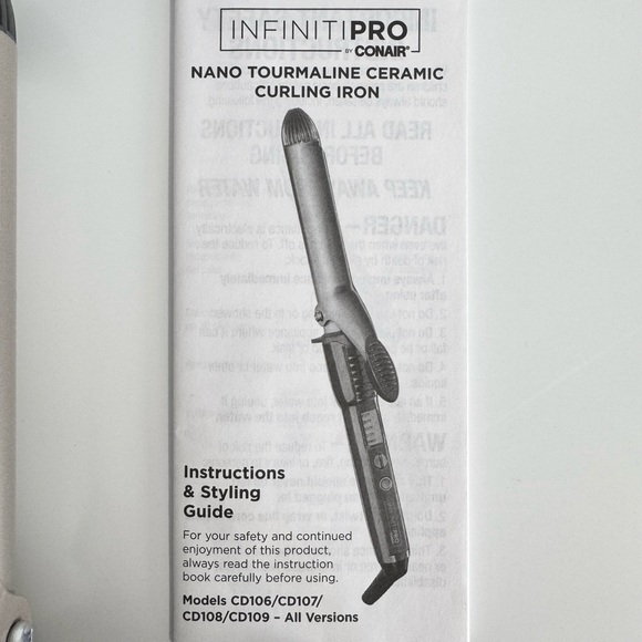 Conair Infinitipro Nano Tourmaline Ceramic 1.25" Curling Iron & Barrel Sleeve - Picture 8 of 12